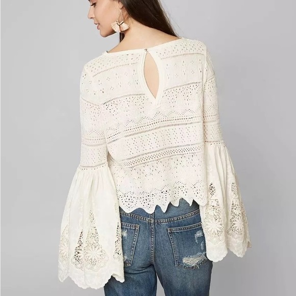 Free People Once Upon a Time Sweater in Ivory - Picture 7 of 13